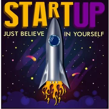 Rocket start up Stock Illustration