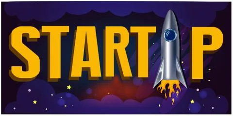 Rocket start up Stock Illustration