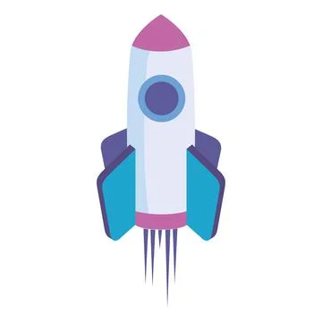 Rocket start up isometric Stock Illustration