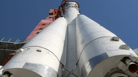 Rocket on start view from down to up Stock-Footage 64151639