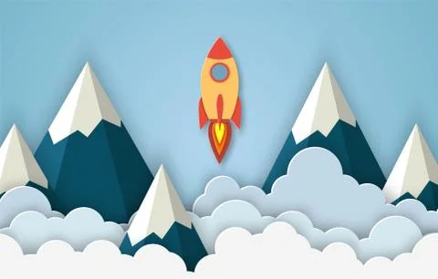 Rocket for startup business project 스톡 일러스트