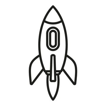 Rocket startup icon outline vector. Fire start Stock Illustration