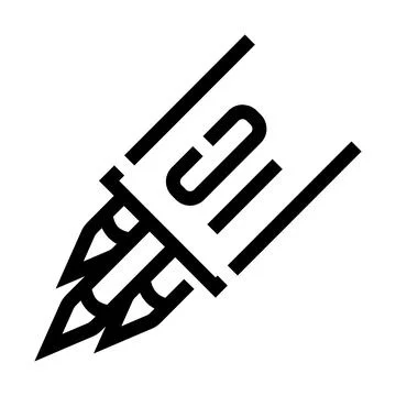 Rocket startup launch icon in black line style Illustration