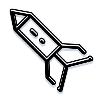 Rocket startup launch icon bringing business innovation Illustrazione stock