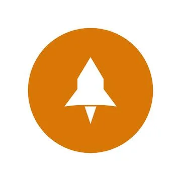 Rocket Startup Launch Icon Color Circle Button Business Finance Symbol Vector Illustrazione stock