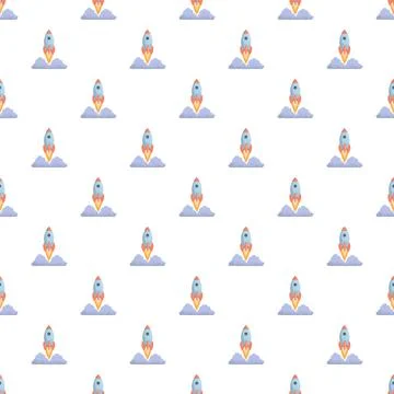 Rocket startup launching pattern for business success 스톡 일러스트