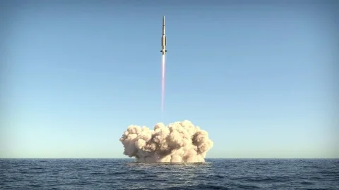 Rocket takes off Stock Footage 74136866