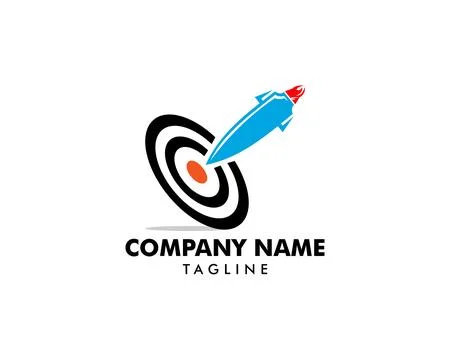 Rocket Target Logo Icon Design Stock Illustration
