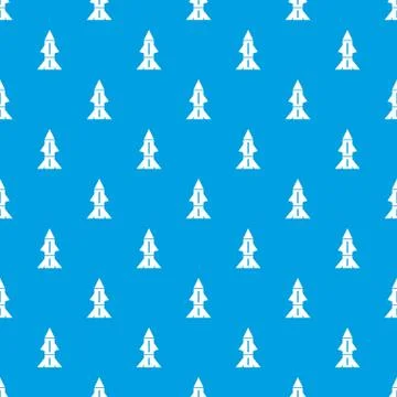 Rocket technology pattern seamless blue Stock Illustration