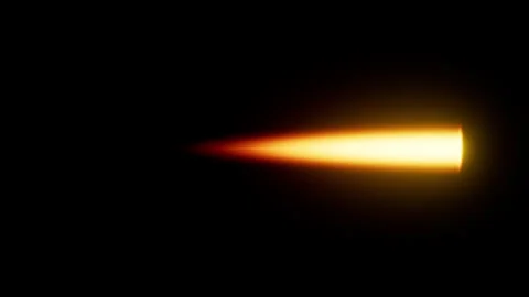Rocket Thruster Flame Effect on Black Screen Stock-Footage 336847801