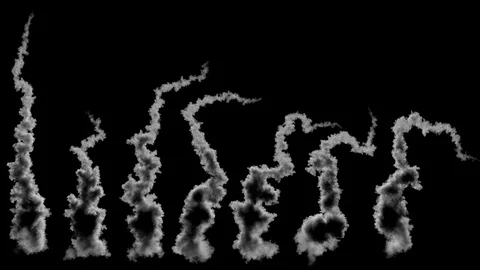 Rocket trails in backlight / firework trails. Stock Footage 82644567