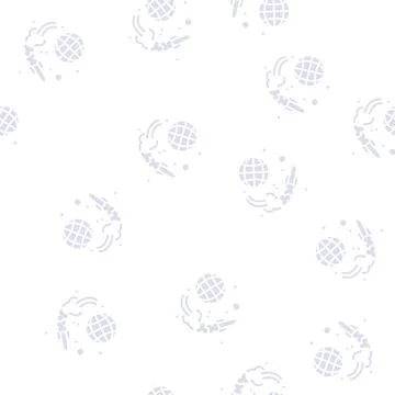 Rocket transportation glyph seamless pattern Stock Illustration