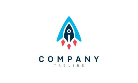 Rocket vector design. logo templates mean the future, technology and growth,  Illustrazione stock