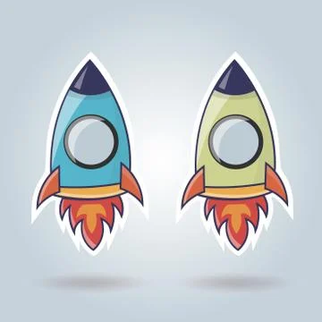 Rocket vector elements for web site Illustrazione stock
