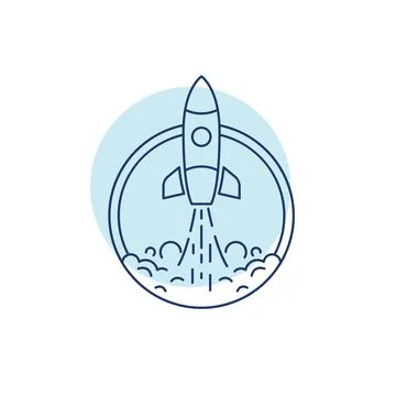 Rocket Vector icon design illustration Template Stock Illustration