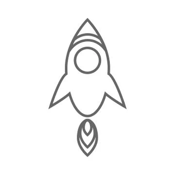 Rocket vector icon illustration Illustrazione stock