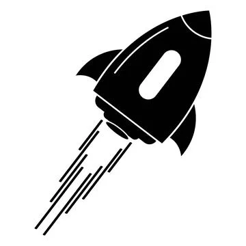 Rocket vector icon illustration Stock Illustration