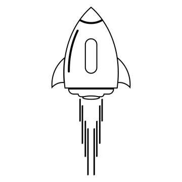 Rocket vector icon illustration Stock Illustration