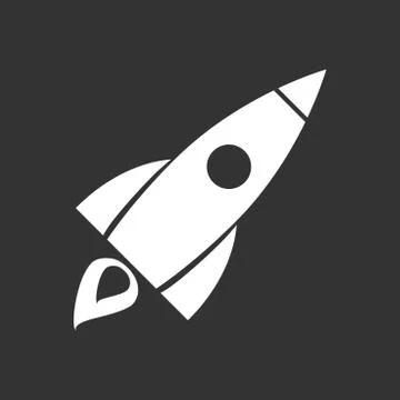 Rocket vector pictogram icon. Simple flat pictogram for business, marketing,  Stock Illustration