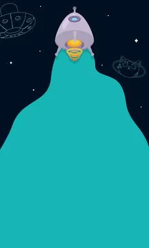 Rocket vehicle space outer Stock-Illustration