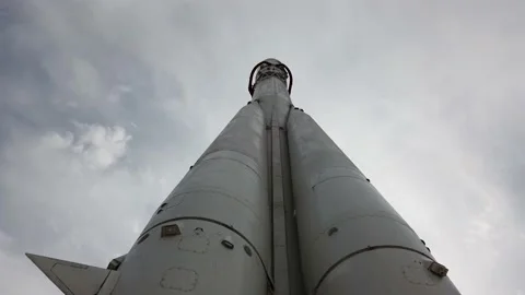 Rocket Vostok Gagarin first flight Video stock 144431207