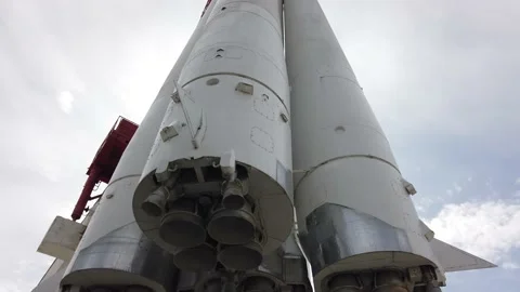 Rocket Vostok Gagarin first flight Video stock 144431208