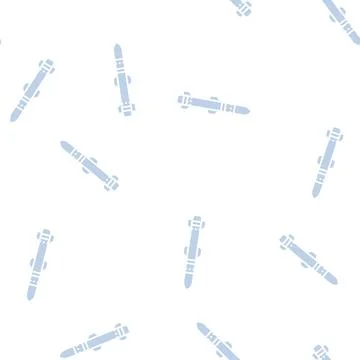 Rocket war weapon glyph seamless pattern Stock Illustration