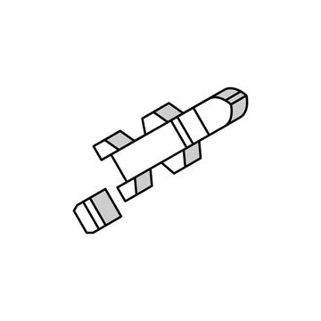 Rocket war weapon isometric icon vector illustration 스톡 일러스트