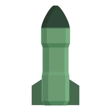 Rocket weapon icon cartoon vector. Combat space Stock Illustration