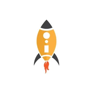 Rocket on the white Stock Illustration