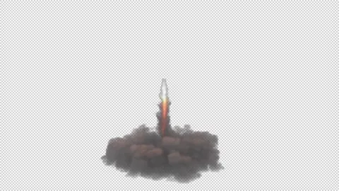 RocketLaunch Smoke and Exhaust Stock Footage 216837540