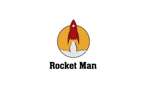 RocketMan Logo Illustrazione stock