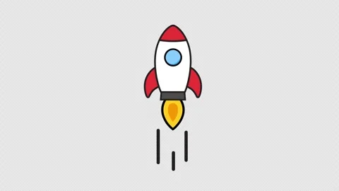 RocketRocket Launch Alpha Channel Motion Graphic Animation Stock Footage 340042728