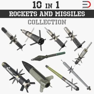 Rockets and Missiles Collection 3D Model