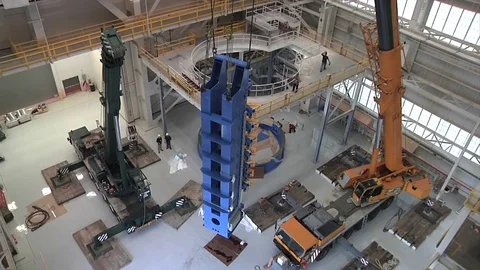 Rockets are built and tested at Michoud Assembly facility in New Orleans. Stock Footage 74833198