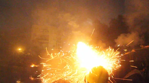 Rockets Attack on Police 스톡 동영상 33194170