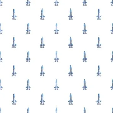 Rockets in seamless pattern preparing for space travel 스톡 일러스트