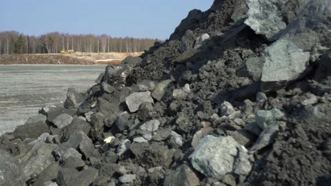Rockfall at a mining mine Stock Footage 162035998