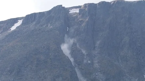 Rockfall in the mountains Stock Footage 93953565