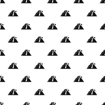 Rockfall in mountains pattern, simple style Illustrazione stock