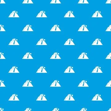 Rockfall pattern seamless blue Stock Illustration