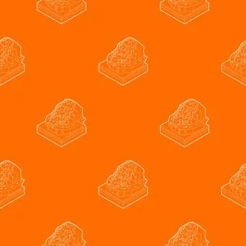 Rockfall pattern vector orange Stock Illustration