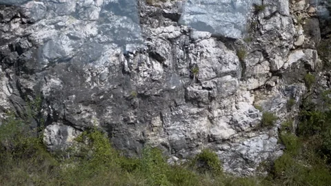 Rockfall Protection Net on Mountain Slope Stock Footage 293257528