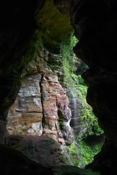 The Rockhouse Cave Window Stock Photos