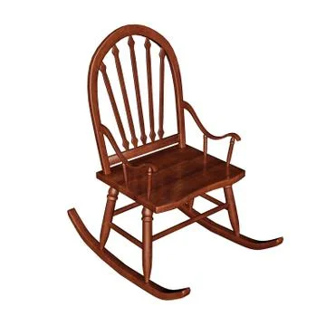 Rocking chair - 3D render Stock Illustration