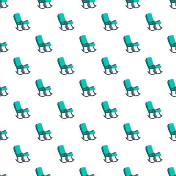 Rocking chair pattern creating a seamless background design Stock Illustration