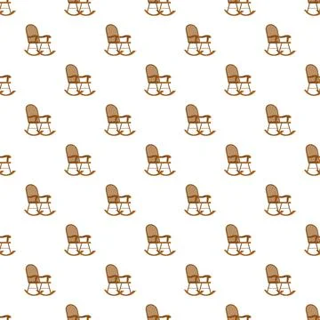 Rocking chair pattern creating a seamless background イラスト素材