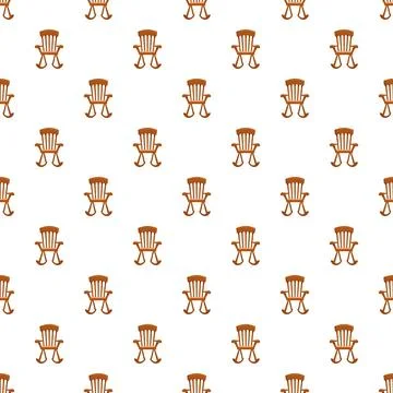 Rocking chair pattern forming seamless background for home decor Stock Illustration
