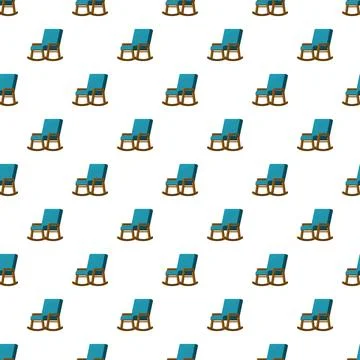 Rocking chair seamless repeating pattern background design Stock Illustration