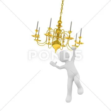 Rocking chandelier Stock Illustration